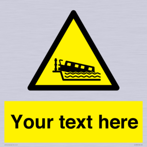 Custom warning grounding narrow boat on lock cill